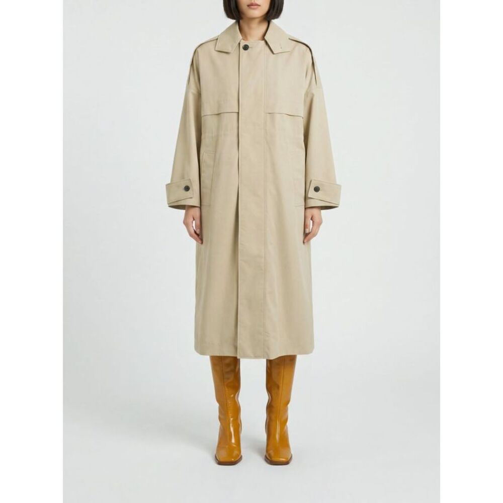 Marni Women Relaxed Fit Long Trench Coat Marni With Concealed Buttoning